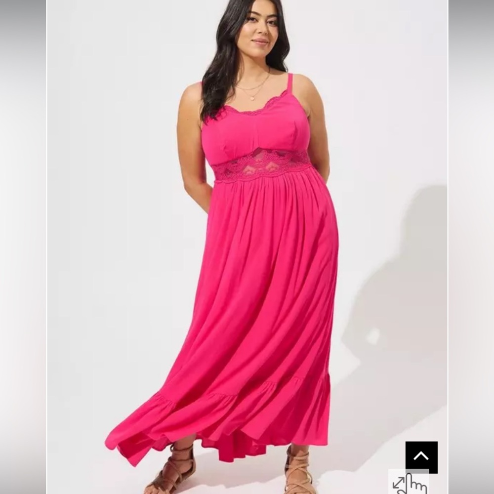 Lace Inset Maxi Dress NWT